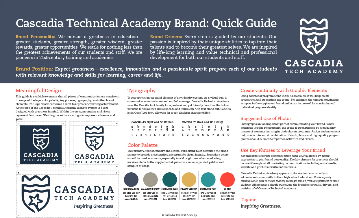 Cascadia Tech Academy Brand Reference