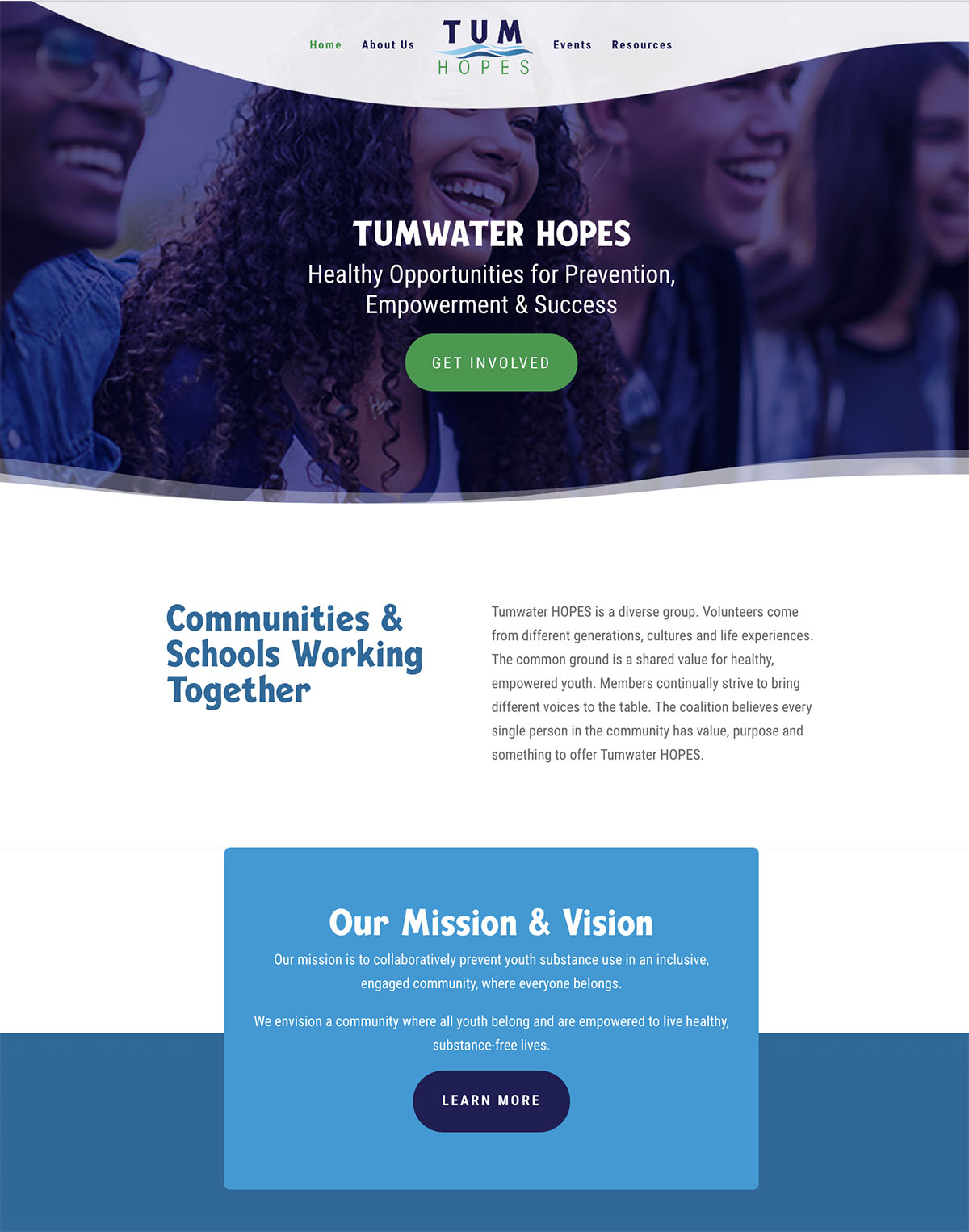Tumwater HOPES Home page