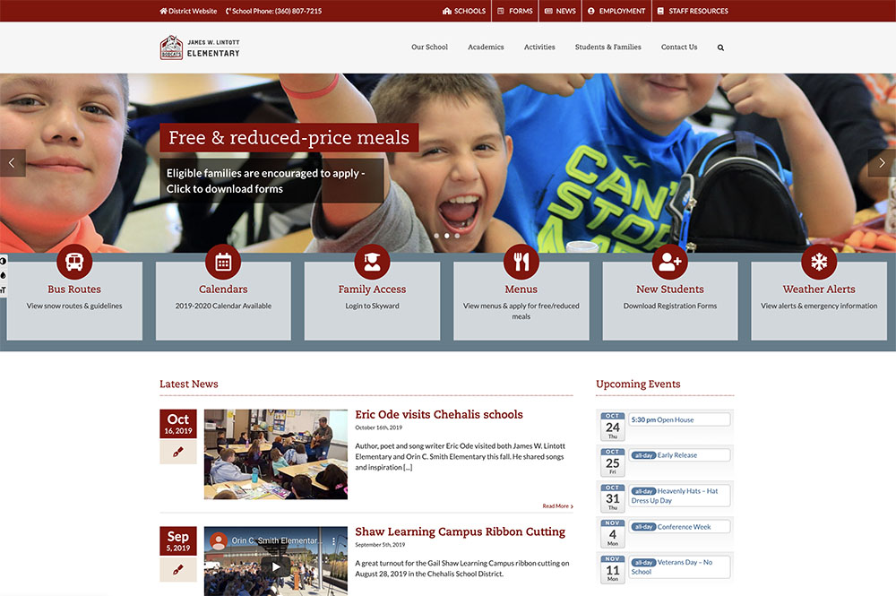 School home page