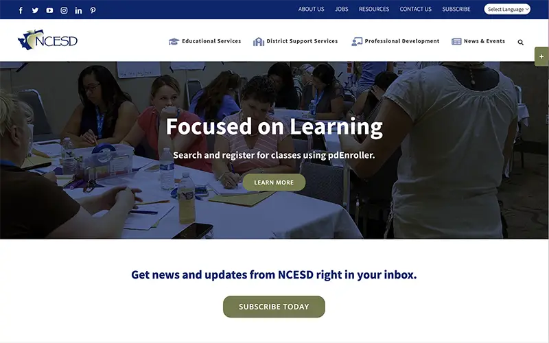 NCESD Website Home Page