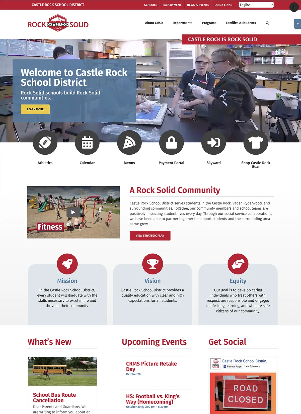 Castle Rock website after