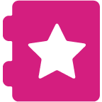 Notebook Icon with Star on Front